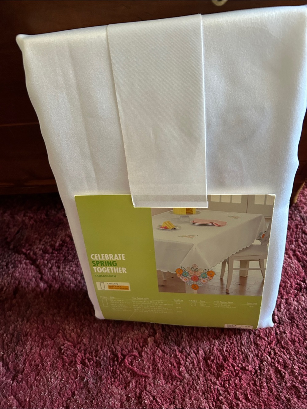 Celebrate Spring Together White Tablecloth by